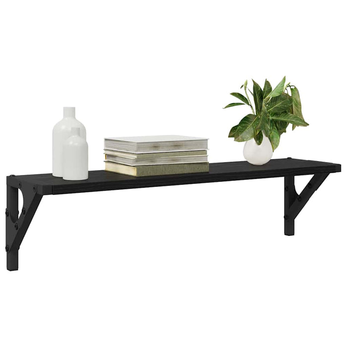 Șemele de perete cu raft 2 pcs Stejar Negru 60 x 15 x 15,5 cm - WALTI WALTI