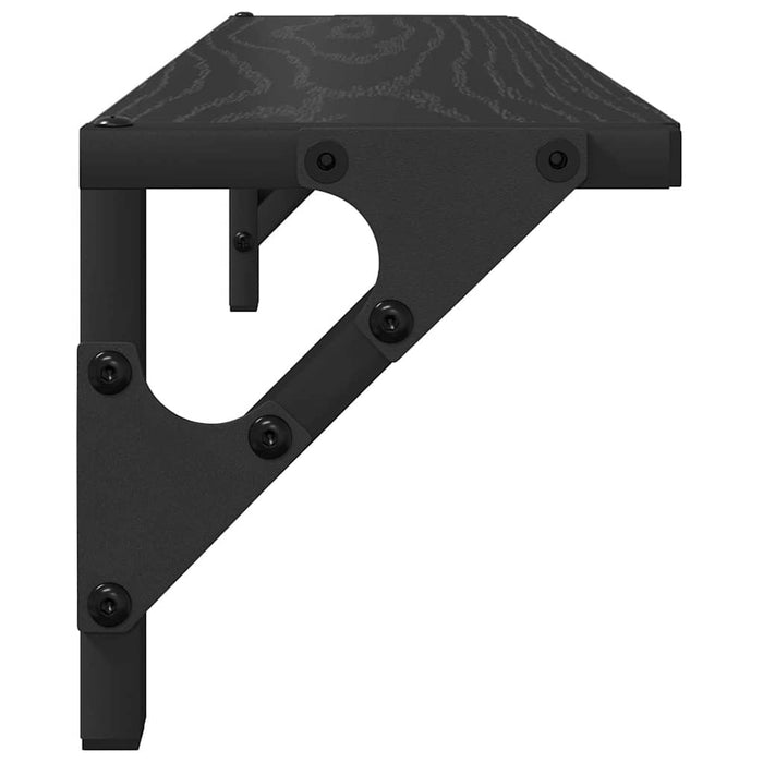 Șemele de perete cu raft 2 pcs Stejar Negru 60 x 15 x 15,5 cm - WALTI WALTI