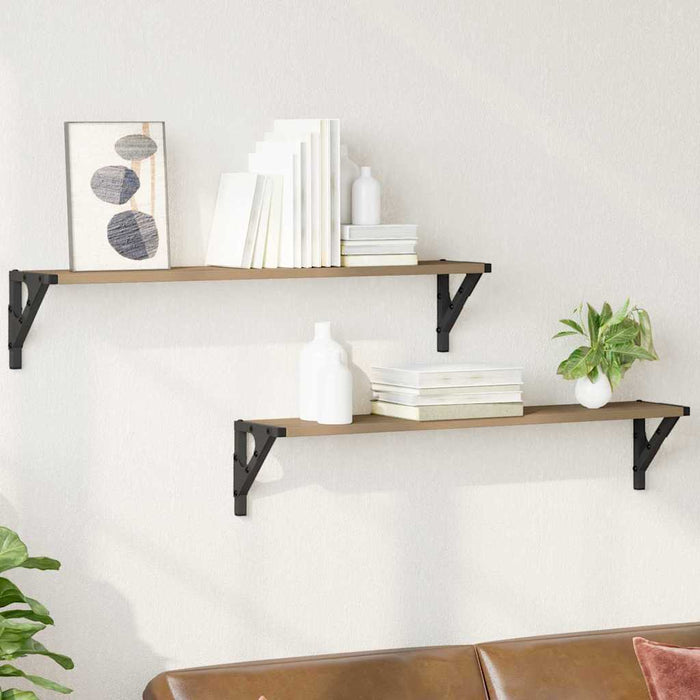 Șemele de perete 2 pcs Stejar Artizanal 80 x 15 x 15,5 cm - WALTI WALTI