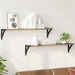Șemele de perete 2 pcs Stejar Artizanal 80 x 15 x 15,5 cm - WALTI WALTI