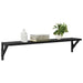 Șemele de perete cu raft 2 pcs Stejar Negru 80 x 15 x 15,5 cm - WALTI WALTI