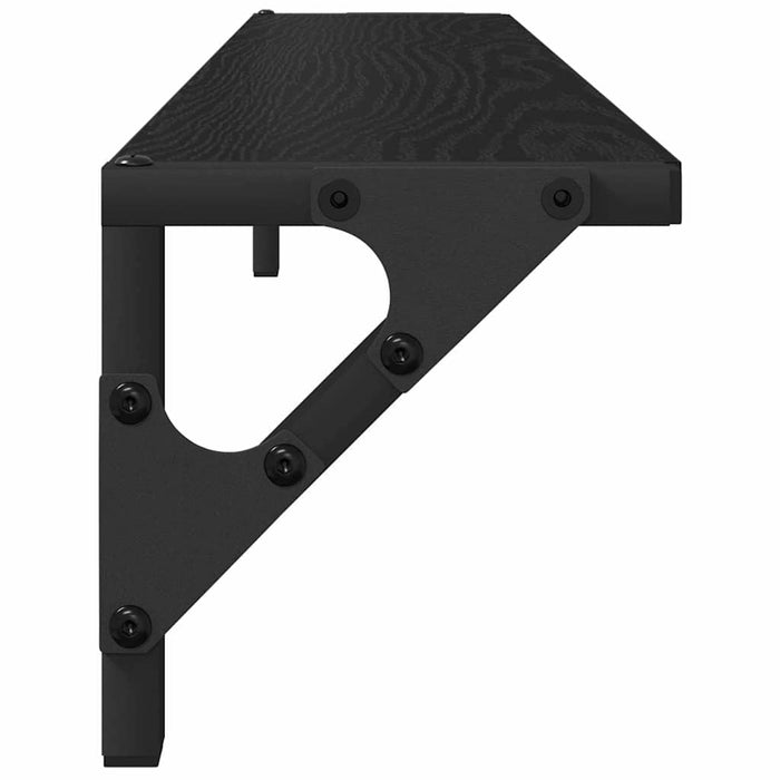 Șemele de perete cu raft 2 pcs Stejar Negru 80 x 15 x 15,5 cm - WALTI WALTI