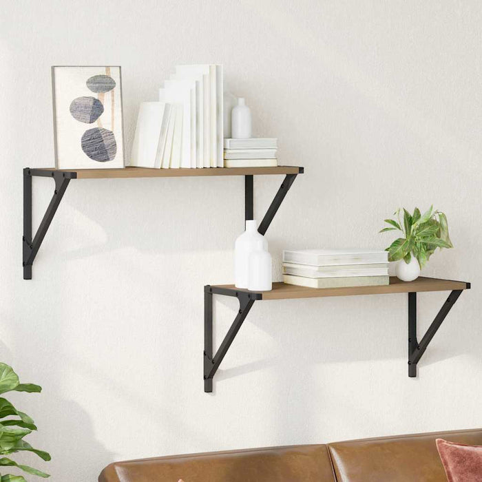 Șemele de perete 2 pcs Stejar Artizanal 60 x 25 x 25,5 cm - WALTI WALTI