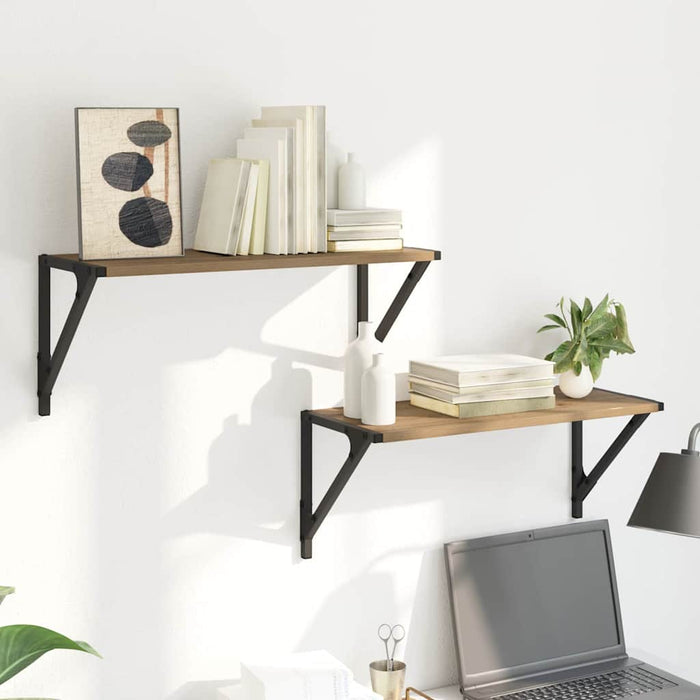 Șemele de perete 2 pcs Stejar Artizanal 60 x 25 x 25,5 cm - WALTI WALTI