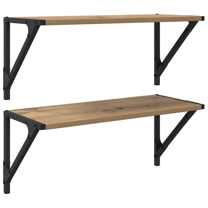Șemele de perete 2 pcs Stejar Artizanal 60 x 25 x 25,5 cm - WALTI WALTI