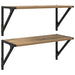 Șemele de perete 2 pcs Stejar Artizanal 60 x 25 x 25,5 cm - WALTI WALTI