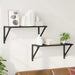 Șemele de perete cu raft 2 pcs Stejar Negru 60 x 25 x 25,5 cm - WALTI WALTI