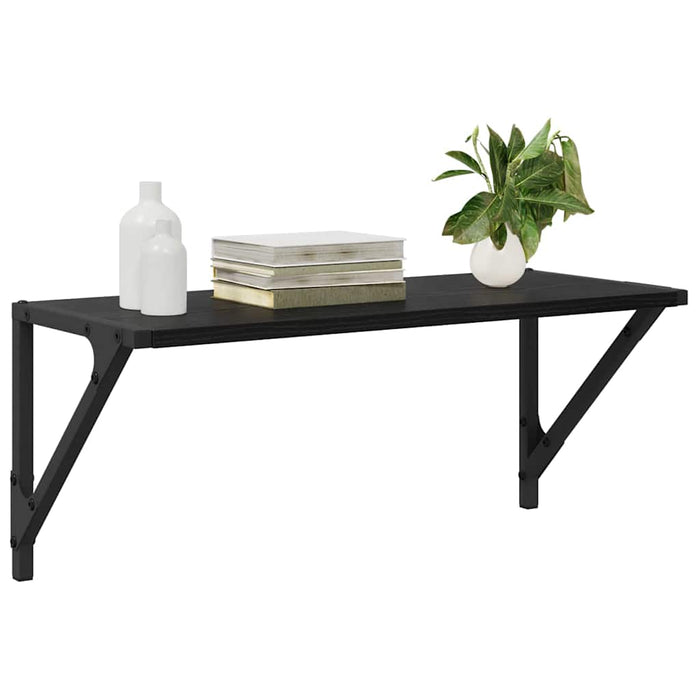 Șemele de perete cu raft 2 pcs Stejar Negru 60 x 25 x 25,5 cm - WALTI WALTI
