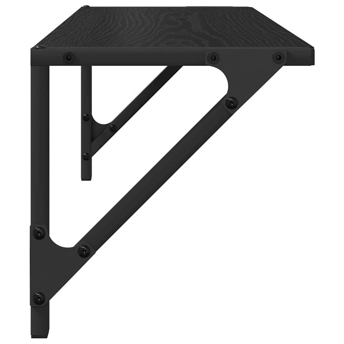 Șemele de perete cu raft 2 pcs Stejar Negru 60 x 25 x 25,5 cm - WALTI WALTI