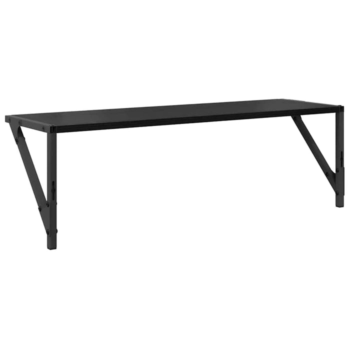 Șemele de perete cu raft 2 pcs Stejar Negru 80 x 25 x 25,5 cm - WALTI WALTI