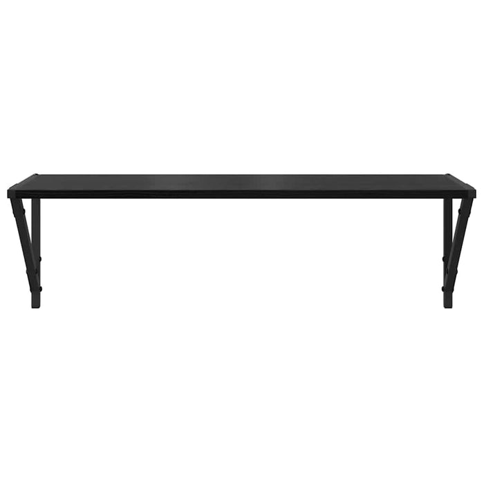 Șemele de perete cu raft 2 pcs Stejar Negru 80 x 25 x 25,5 cm - WALTI WALTI