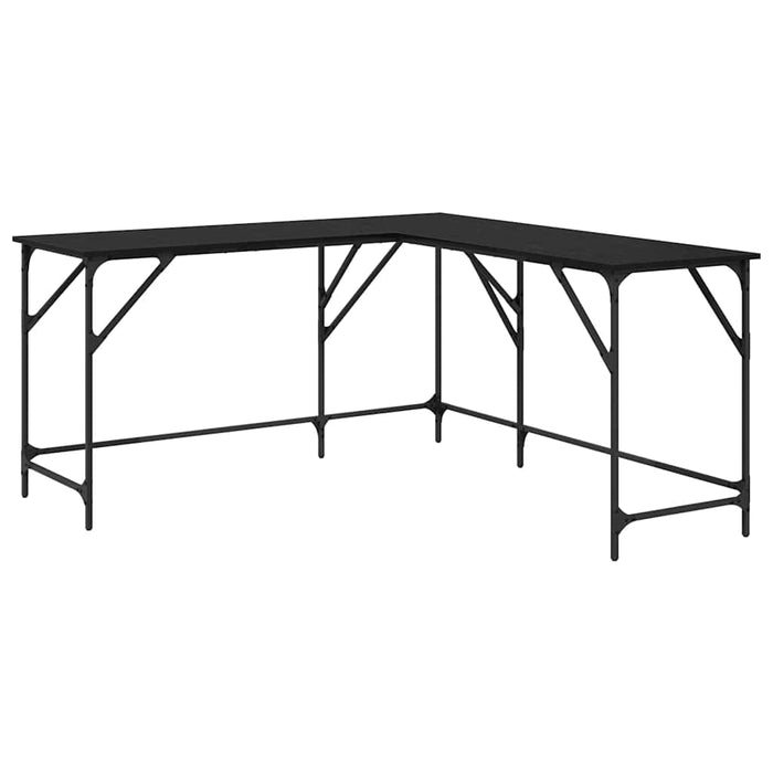 Birou Stejar Negru 149 x 149 x 75 cm Lemn compozit - WALTI WALTI