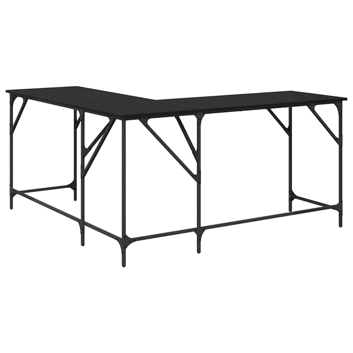 Birou Stejar Negru 149 x 149 x 75 cm Lemn compozit - WALTI WALTI