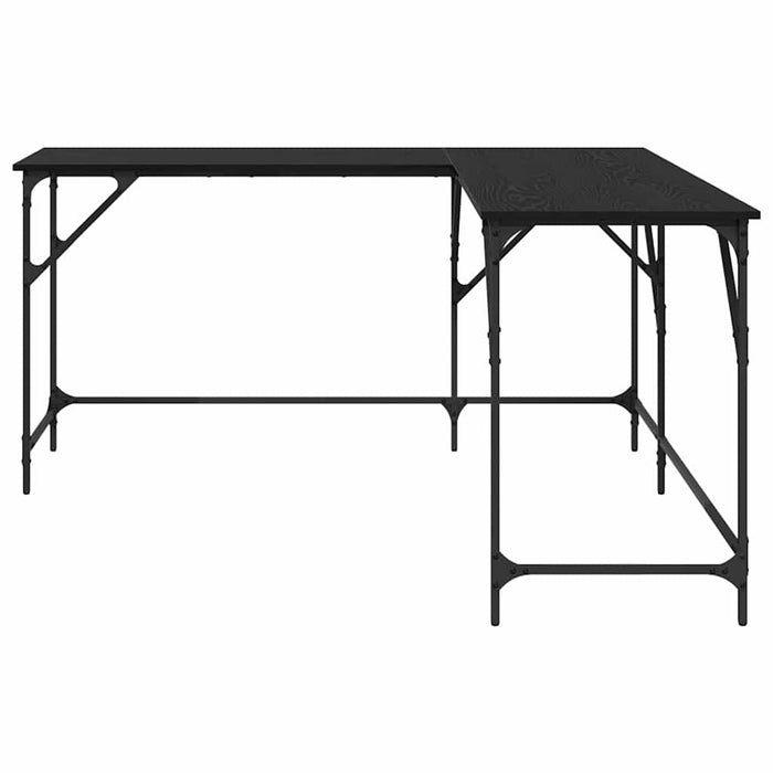 Birou Stejar Negru 149 x 149 x 75 cm Lemn compozit - WALTI WALTI