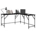 Birou Stejar Negru 149 x 149 x 75 cm Lemn compozit - WALTI WALTI