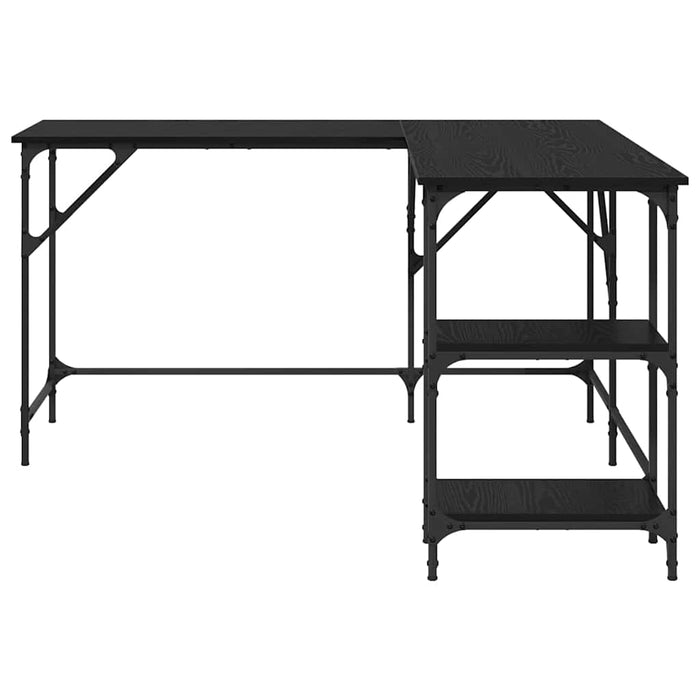 Birou Stejar Negru 139 x 139 x 75 cm Lemn compozit - WALTI WALTI