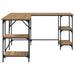 Birou Stejar Artizanal 139 x 139 x 75 cm Lemn compozit - WALTI WALTI