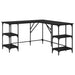 Birou Stejar Negru 139 x 139 x 75 cm Lemn compozit - WALTI WALTI