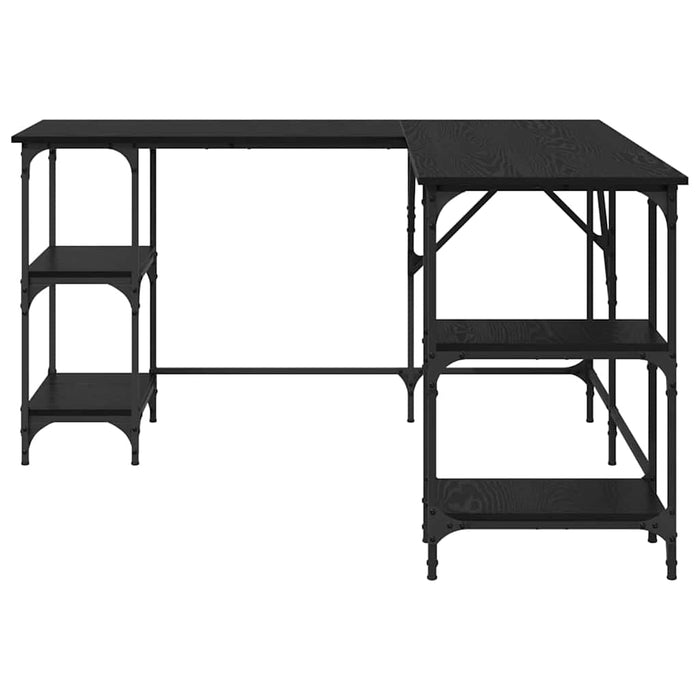 Birou Stejar Negru 139 x 139 x 75 cm Lemn compozit - WALTI WALTI