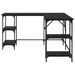 Birou Stejar Negru 139 x 139 x 75 cm Lemn compozit - WALTI WALTI