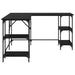 Birou Stejar Negru 139 x 139 x 75 cm Lemn compozit - WALTI WALTI