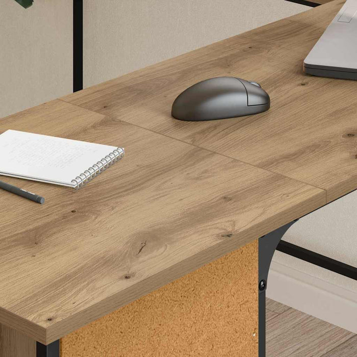 Birou Stejar Artizanal 141 x 141 x 75 cm Lemn compozit - WALTI WALTI
