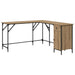Birou Stejar Artizanal 141 x 141 x 75 cm Lemn compozit - WALTI WALTI