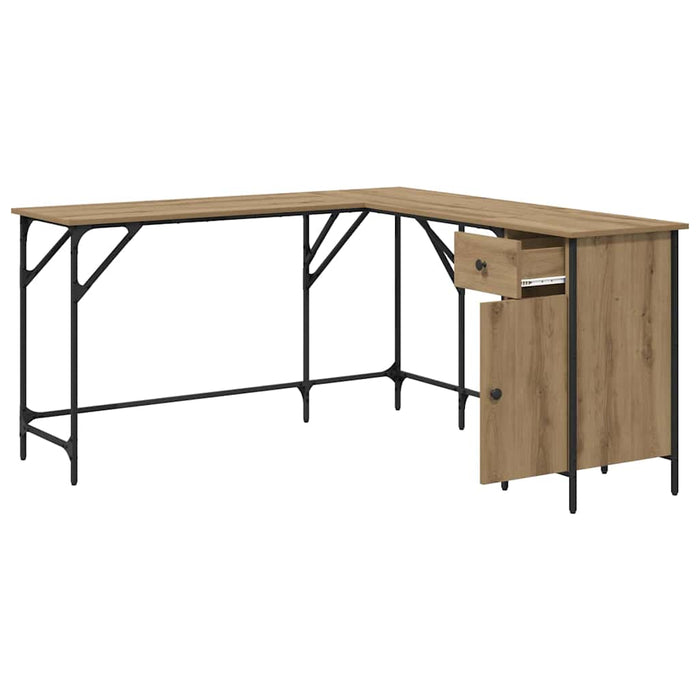 Birou Stejar Artizanal 141 x 141 x 75 cm Lemn compozit - WALTI WALTI