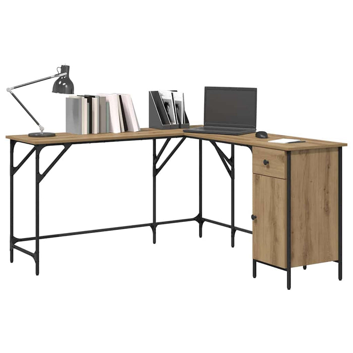Birou Stejar Artizanal 141 x 141 x 75 cm Lemn compozit - WALTI WALTI
