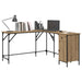 Birou Stejar Artizanal 141 x 141 x 75 cm Lemn compozit - WALTI WALTI