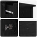 Birou Stejar Negru 141 x 141 x 75 cm Lemn compozit - WALTI WALTI