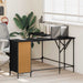Birou Stejar Negru 141 x 141 x 75 cm Lemn compozit - WALTI WALTI