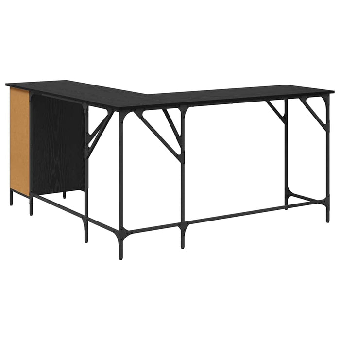 Birou Stejar Negru 141 x 141 x 75 cm Lemn compozit - WALTI WALTI