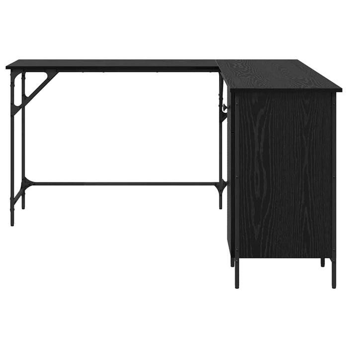Birou Stejar Negru 141 x 141 x 75 cm Lemn compozit - WALTI WALTI
