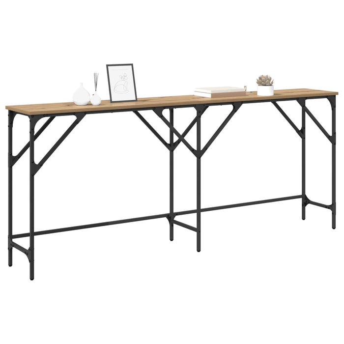 Masă de consolă Stejar Artizanal 180 x 30 x 75 cm Lemn compozit - WALTI WALTI