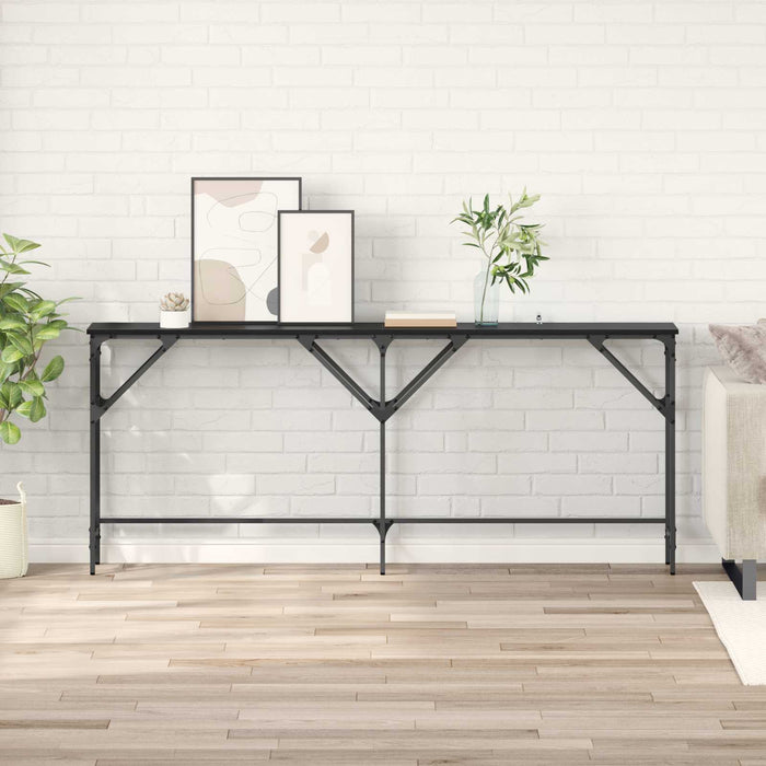 Masă de consolă Stejar Negru 180 x 30 x 75 cm Lemn compozit - WALTI WALTI