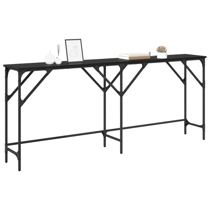 Masă de consolă Stejar Negru 180 x 30 x 75 cm Lemn compozit - WALTI WALTI