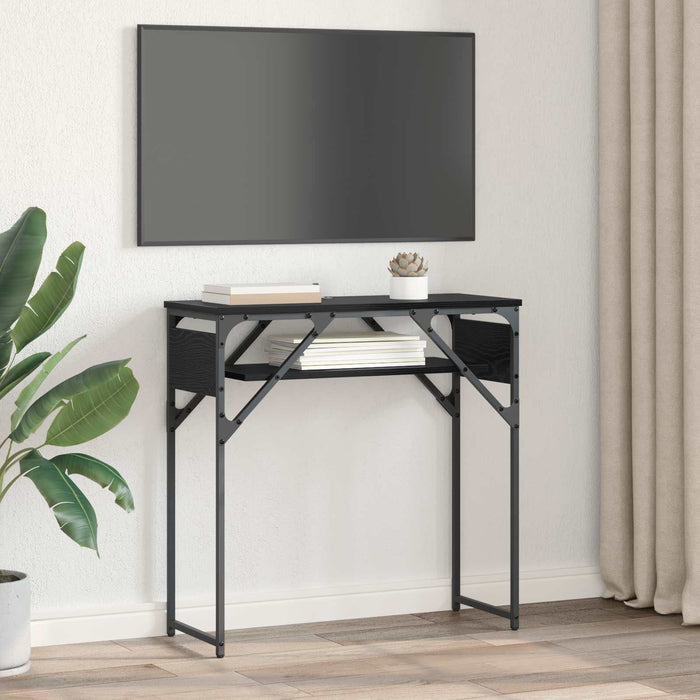 MasaConsole Stejar Negru 75x30x75cm Lemn compozit - WALTI WALTI