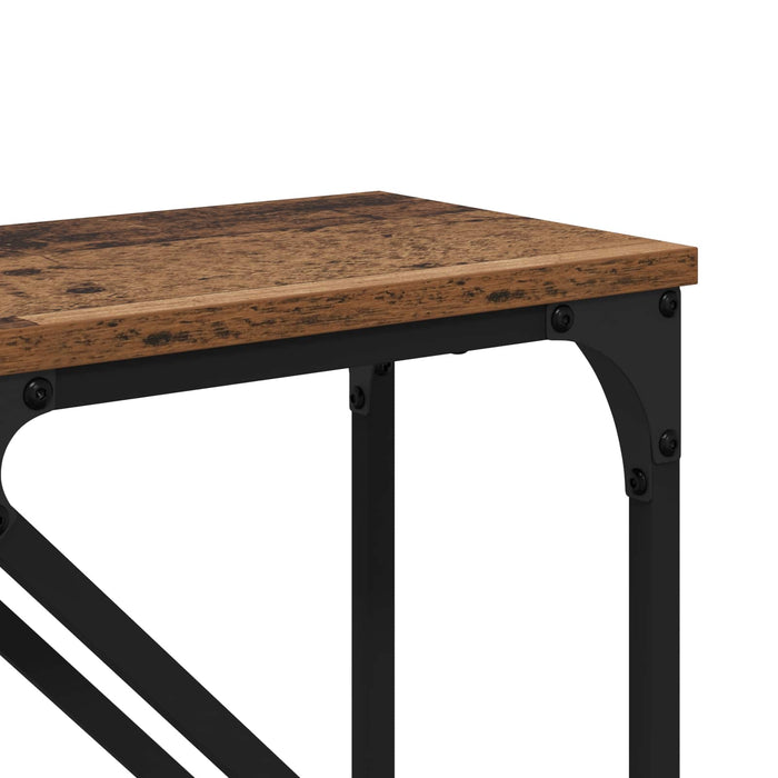 Masă de consolă 2 pcs Lemn Vechi 100 x 28 x 75 cm Lemn compozit - WALTI WALTI