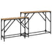 Masă de consolă 2 pcs Stejar Artizanal 100 x 28 x 75 cm - WALTI WALTI