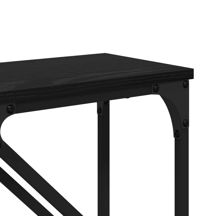 Masă de consolă 2 pcs Stejar Negru 100 x 28 x 75 cm - WALTI WALTI