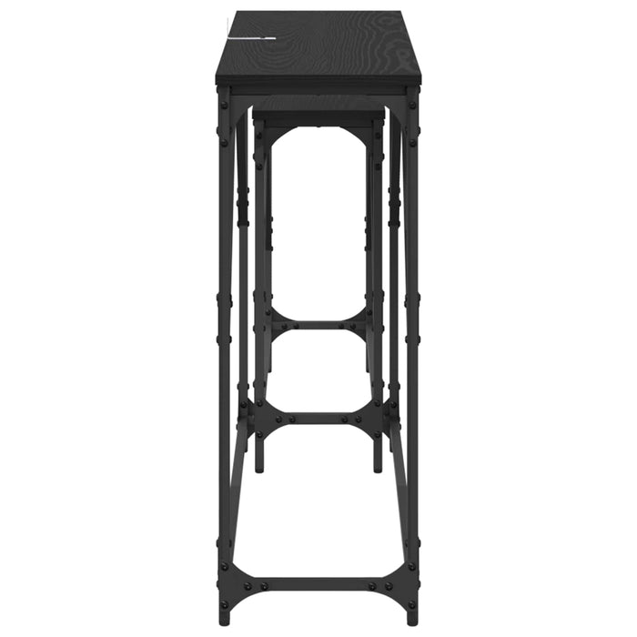 Masă de consolă 2 pcs Stejar Negru 100 x 28 x 75 cm - WALTI WALTI