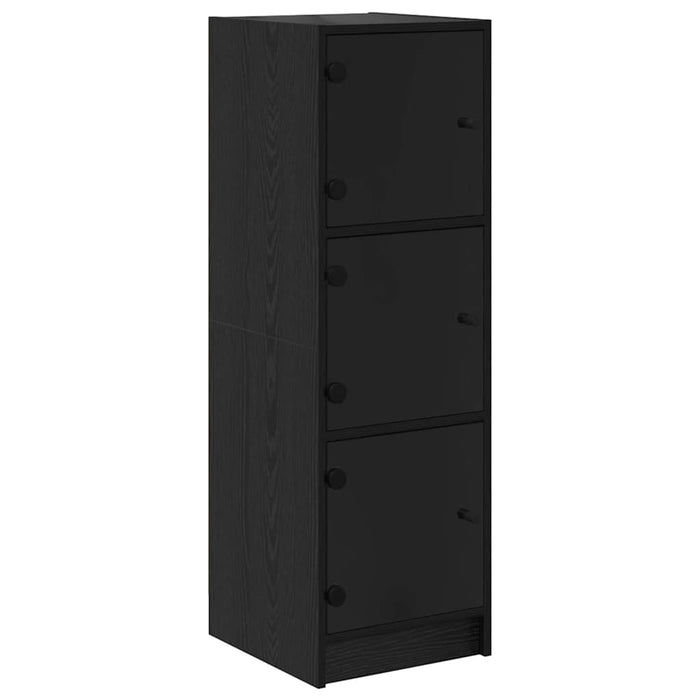 Bufet Stejar Negru 35 x 37 x 109 cm Lemn compozit - WALTI WALTI