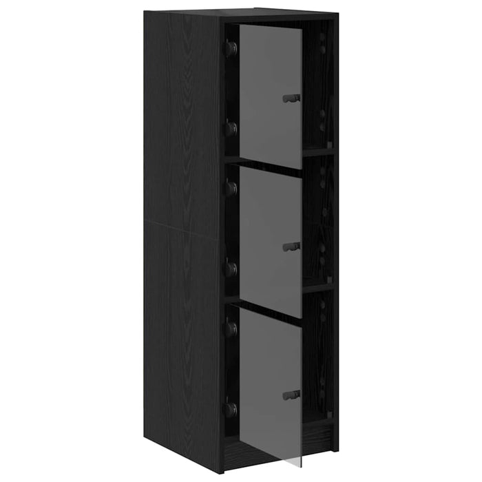 Bufet Stejar Negru 35 x 37 x 109 cm Lemn compozit - WALTI WALTI