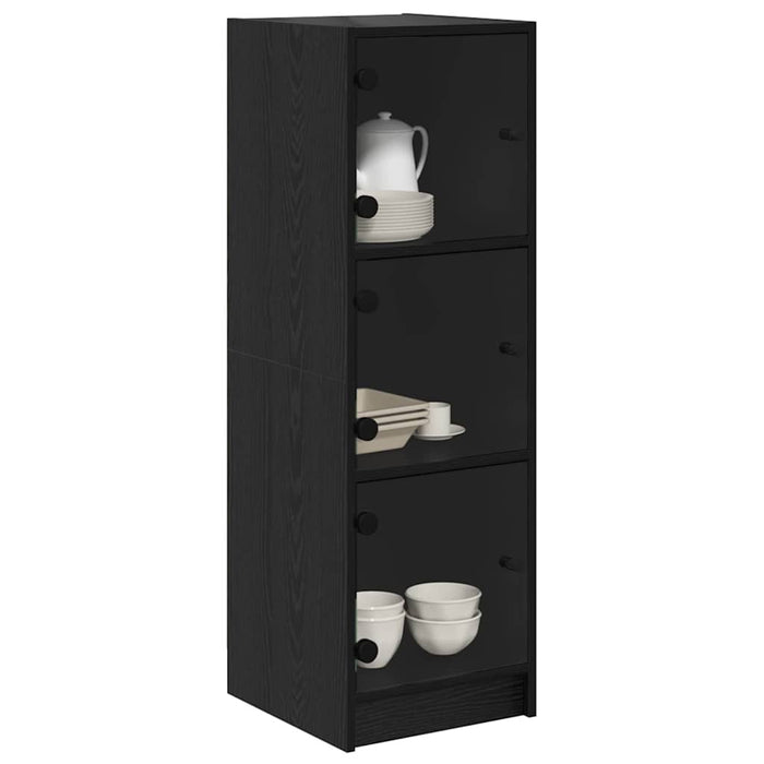 Bufet Stejar Negru 35 x 37 x 109 cm Lemn compozit - WALTI WALTI