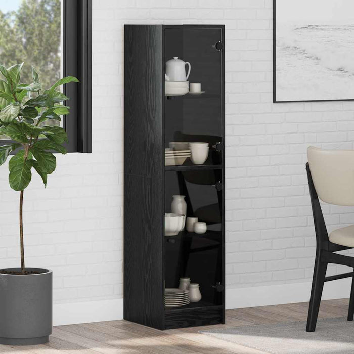 Bufet Stejar Negru 35 x 37 x 142 cm Lemn compozit - WALTI WALTI