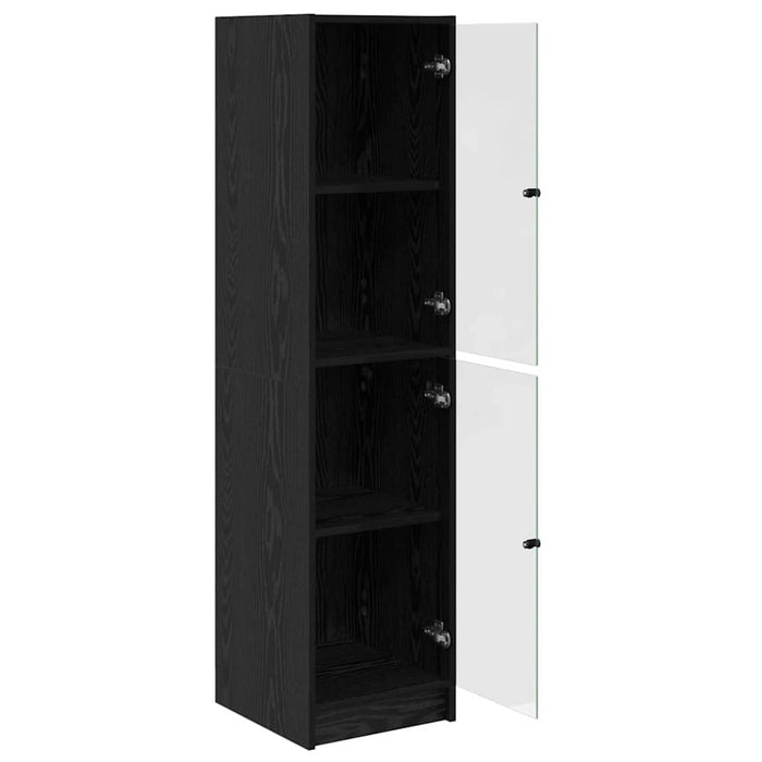 Bufet Stejar Negru 35 x 37 x 142 cm Lemn compozit - WALTI WALTI