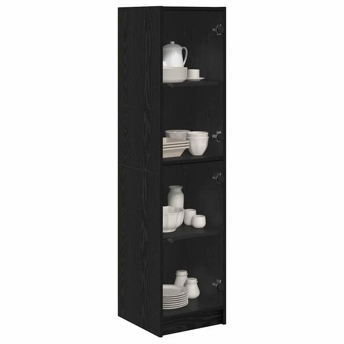 Bufet Stejar Negru 35 x 37 x 142 cm Lemn compozit - WALTI WALTI