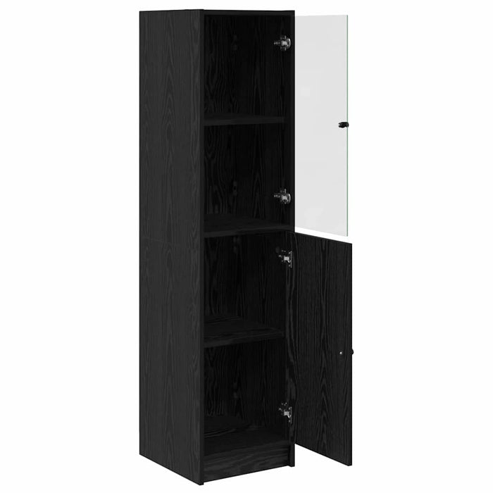 Bufet Stejar Negru 35 x 37 x 142 cm Lemn compozit - WALTI WALTI