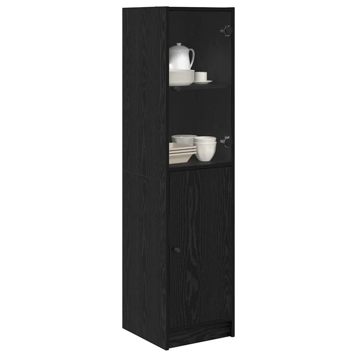 Bufet Stejar Negru 35 x 37 x 142 cm Lemn compozit - WALTI WALTI